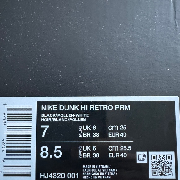 Wu-Tang Nike Dunk Hi Retro PRM - Picture 6 of 6